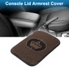 A ABSOPRO Car Armrest Cushion Pad Non-slip 12.20"x8.46" Suede Champagne