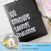 100 Envelope Challenge Binder, Black Saving Challenge Binder, Cash Binder,