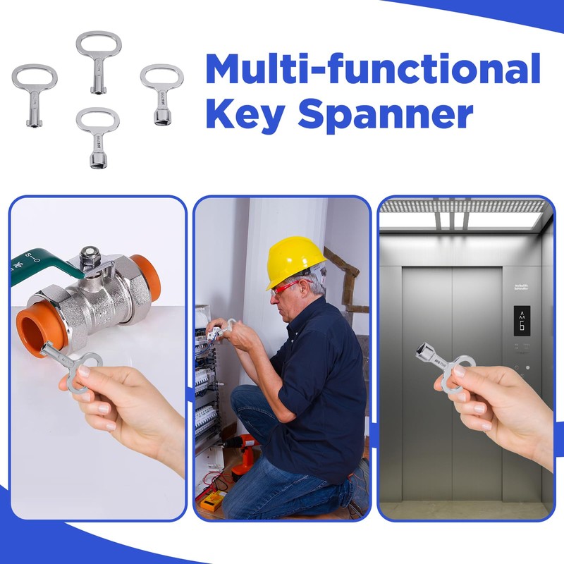 KATIMI 6PCS Gas Meter Box Key Set, Universal Square Gas