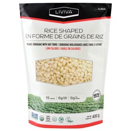 Zeroodle LIVIVA Organic Rice Shaped Shirataki 14 oz (Pack of 6)