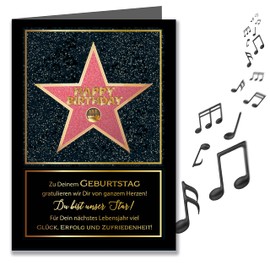 Bentino Birthday Card XL with Music - DIN A4 Set with Envelope - High-Quality Greeting Card - Plays “Simply the Best” - Great HiFi Sound Quality - Greeting Card from the “Great Cards” Series (German Language)