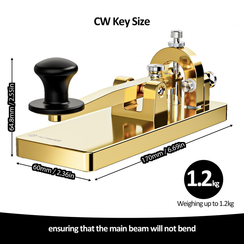 CW Telegraph - Heavy Duty Stainless Steel Classical Morse Code