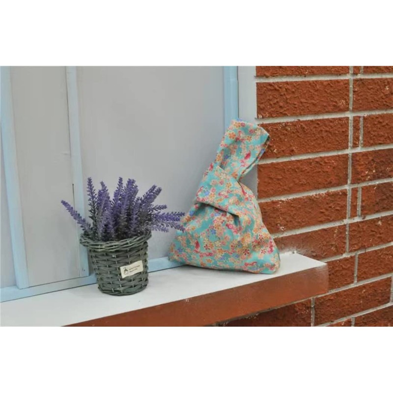 Chezi Bolso con nudo floral de estilo japonés para mujer,