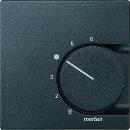 Schneider Electric Merten 536214 Central Plate for Room Temperature Controller Insert with Changeover Contact, System M, Anthracite, Made in Germany