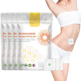 Schlankheitspflaster zur Lymphdrainage mit Bienengift, Lymphdrainage und Schlankheitspflaster, Lymphpflaster mit Bienengift, Lymphdrainage (4 Stück)