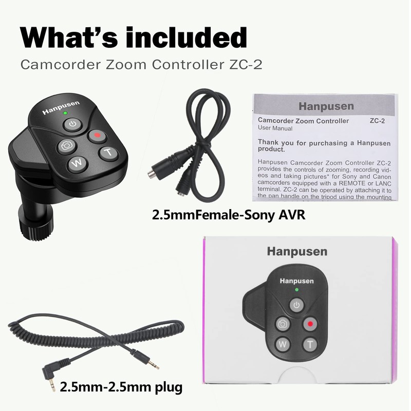 Camcorder Zoom Remote Control Controller,Video Camera Zoom and Video Recording