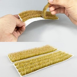 Tiardey Static Rice Field Grass Model Rice Field Scene Railway Artificial Grass Miniature War Gaming Terrain DIY Model Railway Landscape War Gaming Scenery - Gold Rice Field