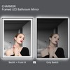 CHARMOR Framed LED Lighted Bathroom Mirror 24x32, Dimmable Vanity Mirror
