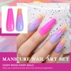 French Coffin Nails Fire Flames Shiny Fake Nails Wildfire Fluorescent