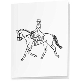 4 x 'Dressage Horse & Rider' Gift Tags/Labels (GI00034824)