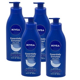 NIVEA 4 Pack NIVEA Essentially Enriched Body Lotion Almond Oil Very Dry Skin 16.9 oz