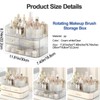 DASITON Makeup Organizer with Drawers and Rotating Makeup Brush Holder,Large