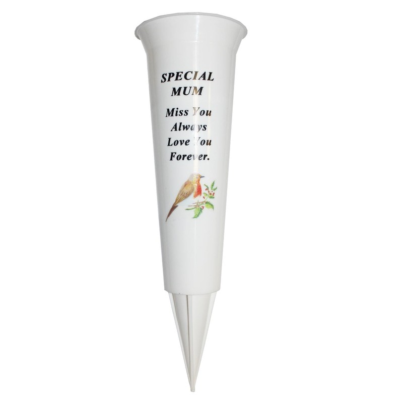 Set of 2 Memorial Grave Flower Pot - 33cm tall