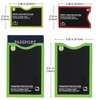 LotFancy RFID Blocking Sleeves, Set with Color Coding (19 Pack,