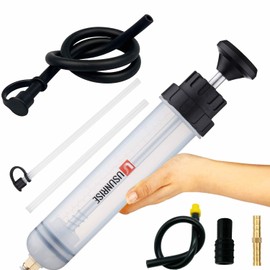 USUNRISE Automotive Fluid Extractor Pump,Oil Change Syringe with Long Hose,Syringe Style Pump for Power Steering Transmission Gear Oil & Brake Fluid Changes, Hand Vacuum Pump 500CC/500ML-3 ProType