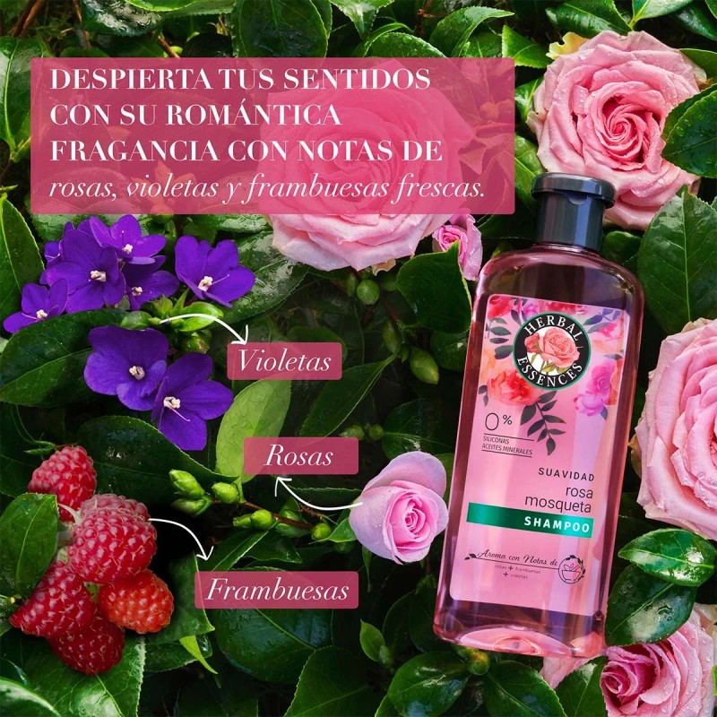 Shampoo Herbal Essences Suavidad Rosa Mosqueta 400