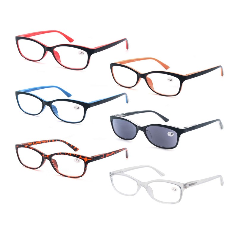 HAPJOYS Reading Glasses Womens Readers Ladies Stylish Cheaters +1.75 W/Sun