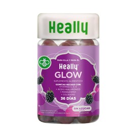 Multivitamínico Colágeno Eternal Beauty, Gomitas, Para una Piel Saludable, Sabor Zarzamora, Con Ácido Hialurónico, Vitaminas C, D y E, 100% Natural, Sin Azúcar y Gluten, Heally | 72 gomitas | 36 días duración