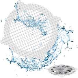 VIVIDLY 50 Pack Disposable Shower Drain Cover Hair Catcher Shower Drain Mesh Stickers, Bathroom, Bathtub, Kitchen, Sink, for Human and pet Hair (50)