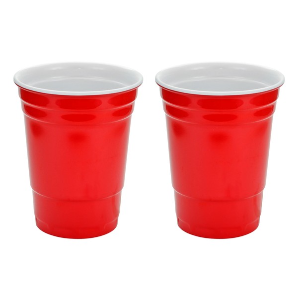 Fairly Odd Novelties 16oz Red Cup Made Out Of Melamine 2 Pack Living It Large Drink Solo or With A Friend