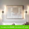 Daunton Modern Plug in Wall Sconce Set of 2, Black