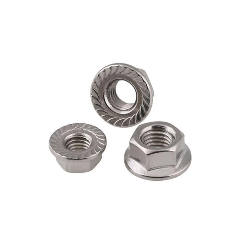 NOLDAR | Hex Nuts with Flange and Locking Toothing DIN
