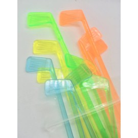 Unbranded 10 6.5" GOLF Swizzle Sticks beverage Stirrers  4 colors Party   Bar fun