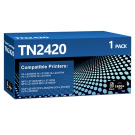 TN2420 TN-2420 Kompatibel für Brother TN 2420 TN2410 Toner für Brother MFC-L2710DW MFC-L2710DN HL-L2350DW DCP-L2530DW HL-L2310D MFC-L2750DW HL-L2375DW MFC-L2730DW HL-L2370DN, 1er-Pack Schwarz