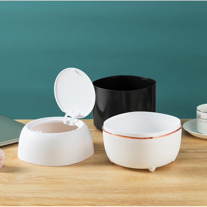 Plastic Trash can Creative Mini Desktop Trash can, with lid