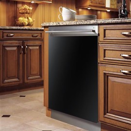 Black Dishwasher Color Magnet Dishwasher Door Cover for Front, Pure Color Refrigerator Magnetic Skin Decorative Cover, Black Skin Dishwasher Cover Panel Decal (23" x 26" Magnetic)