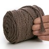 MeriWoolArt® Macrame Yarn 4 mm 75 m Brown, Cotton Yarn