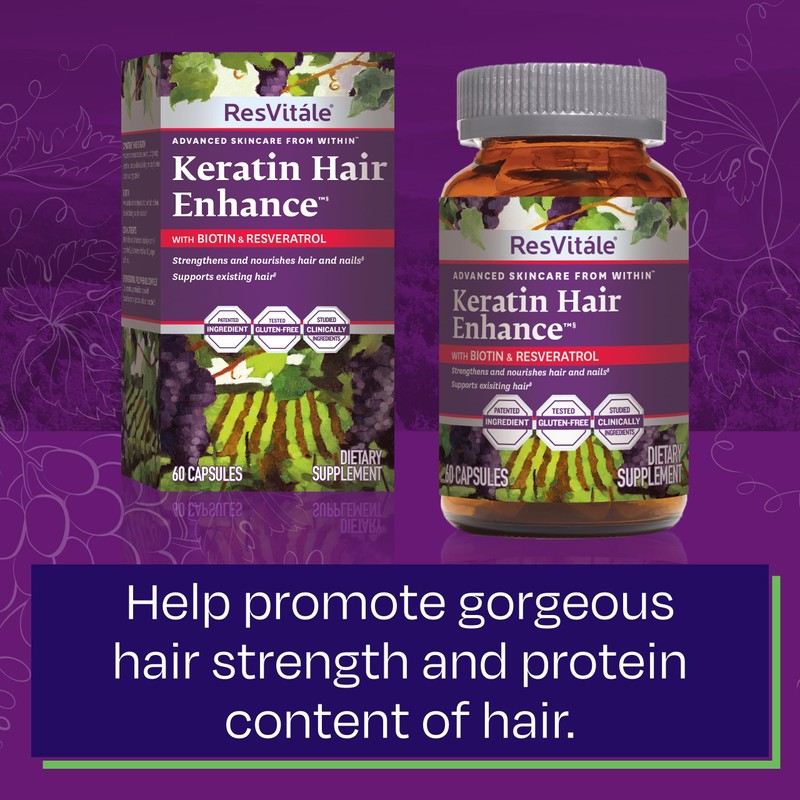 ResVitale Keratin Hair Enhance - Keratin Supplement for Hair Growth