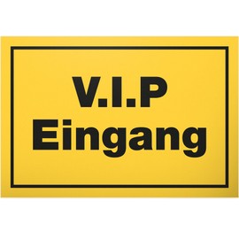 DankeDir! VIP Entrance - Plastic Sign 30 x 20 cm - Door Sign Birthday Gift Saying Wall Sign Funny Saying - Colleagues Friends Party Decoration Gift Party Decoration Gift Idea