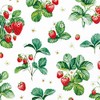 20 Small Cocktail Napkins Pattern on Strawberries Summer Garden Dining