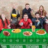 QZYL Football Party Supplies, 3PCS Touchdown Tablecloths, Disposable Football Tablecloth,