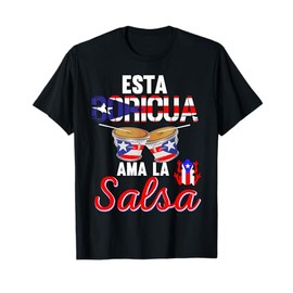 Salsa Puerto Rico Boricua Puerto Rican PR Music Salsera Flag T-Shirt