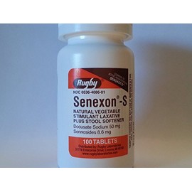 Senexon-s Natural Vegetable Laxative Plus Stool Softner 100 Count Pack of 4