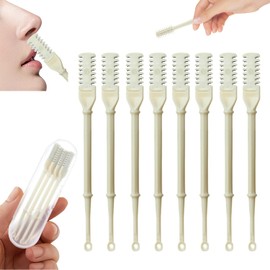 Rliolouo 8pcs 2-in-1 Nasal Hair Cutter, Nasal Hair Cutter, 2024 New Double Sided Nose Hair Knife, 2-in-1 Manual Rotary Nose Hair Cleaner & Trimmer, Portable Manual 360° Rotating Nose Hair Trimmer
