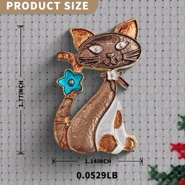 Needle Minder Magnet, Magnetic Needle Minder, Needle Minders Magnetic Cross Stitch Accessories, Magnetic Needle Holder, Life Tree, Butterfly, Cats, Owl, Heart (CAT)