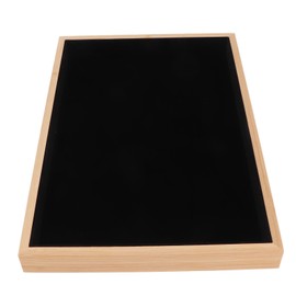 SWOQ Jewelry Tray, Scratch Resistant Jewelry Tray, Elegant Wooden Jewelry Display (Black)