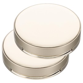 Beavorty Pack of 2 Empty Loose Powder Containers Made of Plastic for Loose Face Powder, Compact Foundation Case, Cosmetic Jars, Refillable Powder Puff Box, Loose Powder Box, Gold