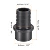 sourcing map PVC Pipe Fitting 32mm Barbed x 40mm OD