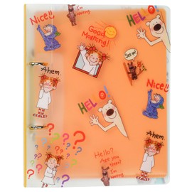 Coco-chan RYZ-1097 Greeting Life 2 Hole Binder A5 Size Clear Pattern Orange