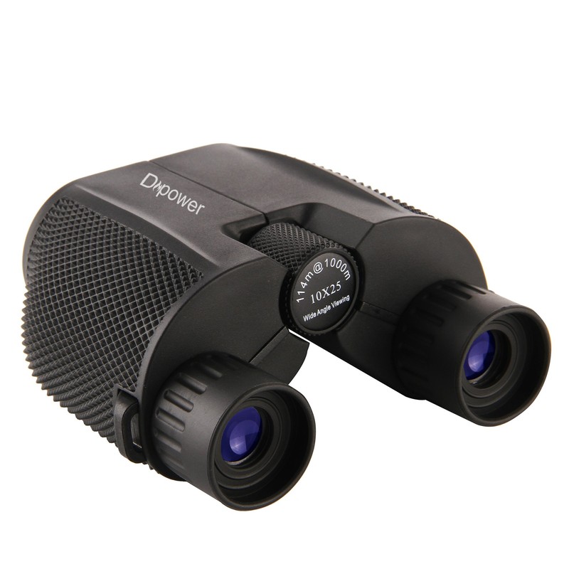 DFlamepower 10x25 Compact High Powered Folding Binoculars Waterproof Telescope for
