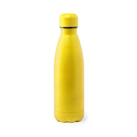 eBuyGB Metal Water Bottle 790ml Stainless Steel Leakproof Drinks Bottle Reusable BPA Free Matt Water Bottles - Travel Cup for School, Gym, Outdoor, Yoga & Sports - Yellow (Pack of 1)