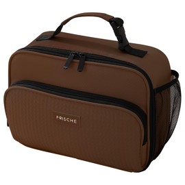 Veki Large Insulated Lunch Box, Leakproof Lunch Bag for Men, Stylish Wide Opening Lunch Boxes for Women, Tote Lunch Bags, Large Cooler Bag for Adults, Cooler Tote Bags for Office Work Picnic (Coffee)