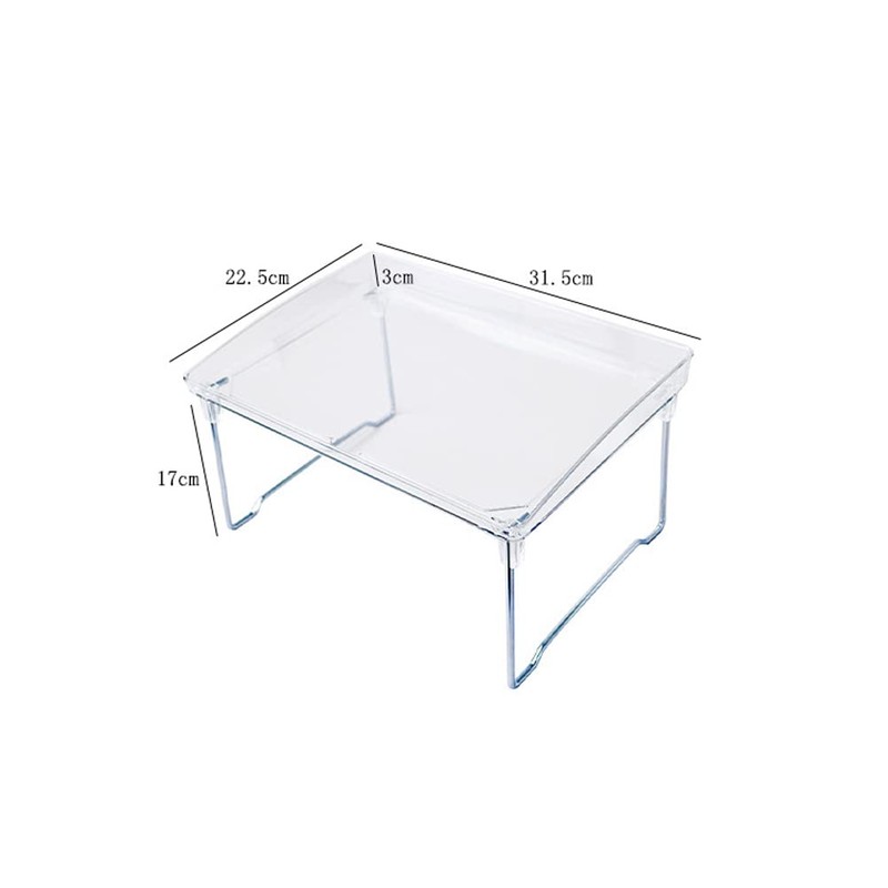 Teensery Clear Acrylic Cabinet Shelf Foldable Kitchen Counter Shelf Rack