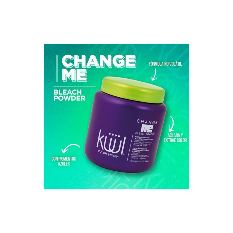 KÜÜL Change Me Bleach Powder Decolorante Neutraliza Tonos Amarillos 350