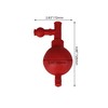 RDEXP 72x52x126mm Labware Red Rubber Pipette Filler Bulb with Three