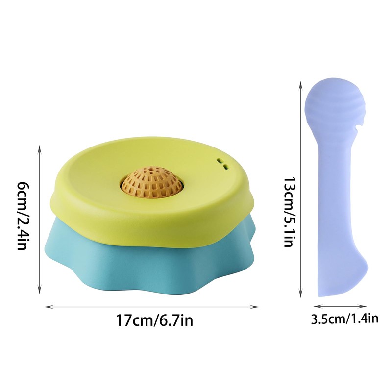 ABOAT Dog Lick Bowl Slow Feeder Rolling Ball Calming Liquid
